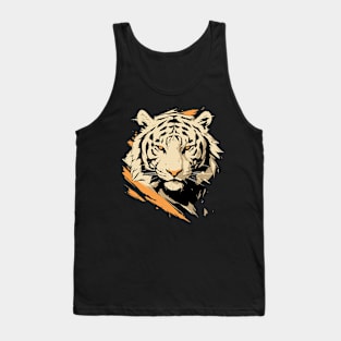 white tiger Tank Top